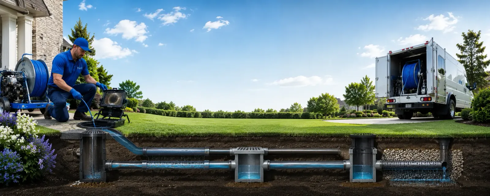 Outdoor drain cleaning information for Calliham, TX